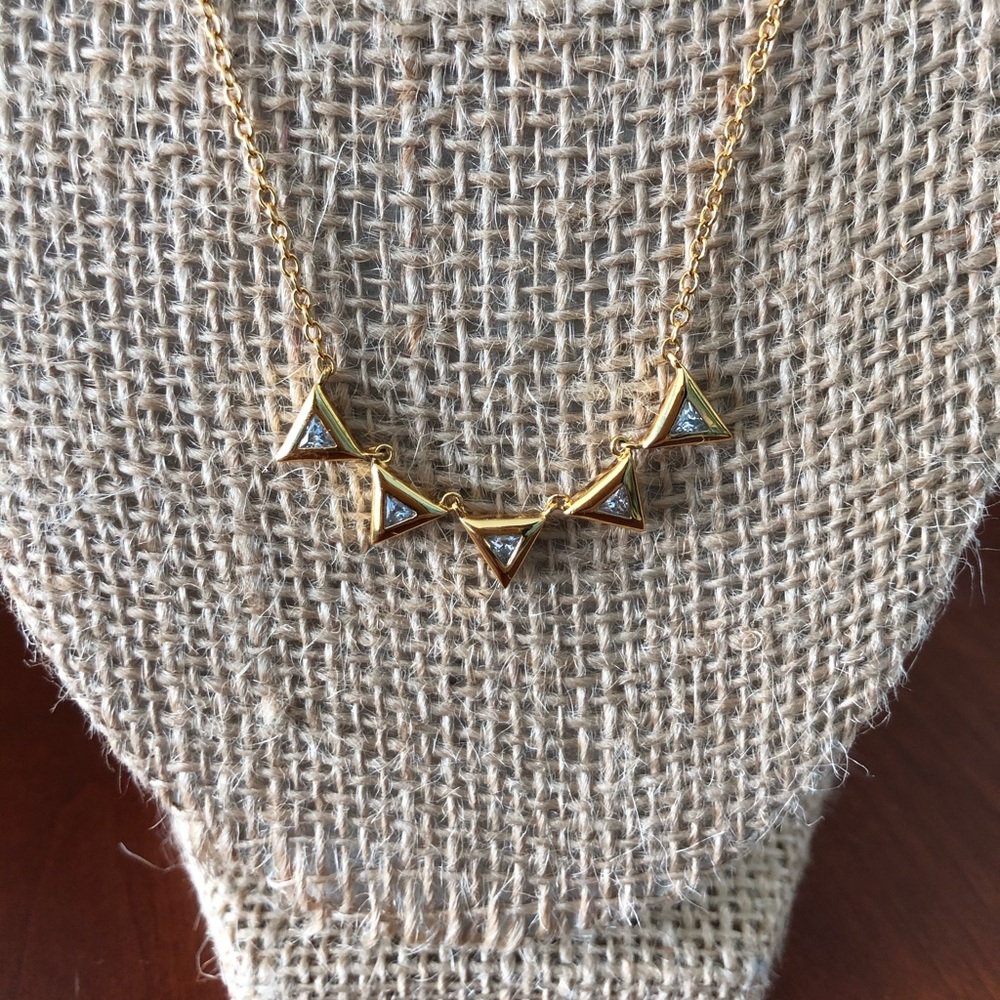 gorjana gold triangle layering necklace